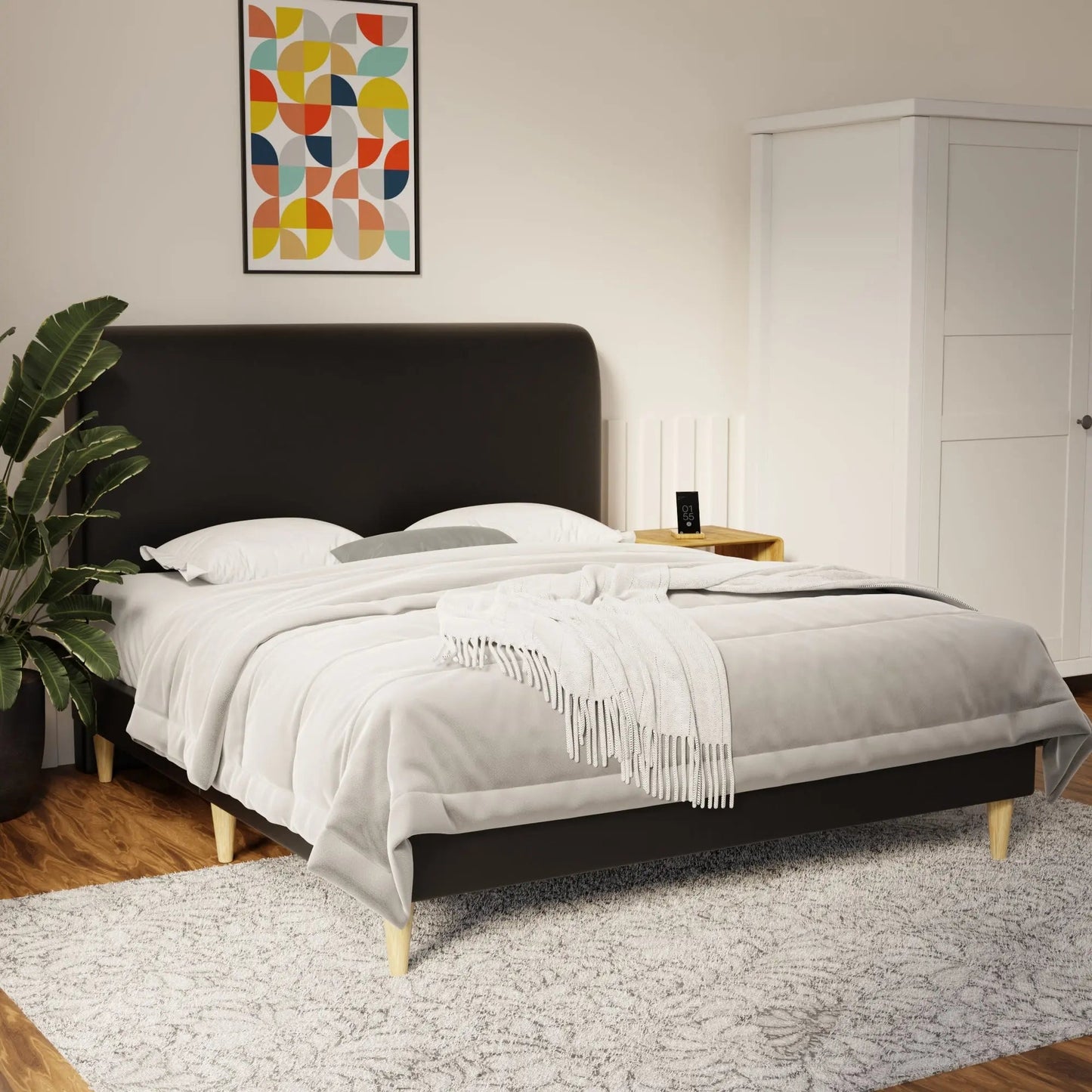 Vintaro Faux Leather Bed Frame (Pet Friendly) by Somnuz