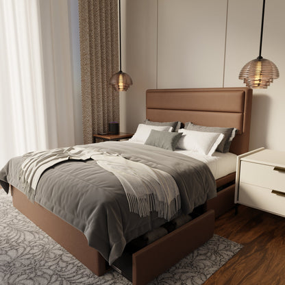 Zorvain Fabric Drawer Bed Frame (Water Repellent & Pet friendly) by Somnuz