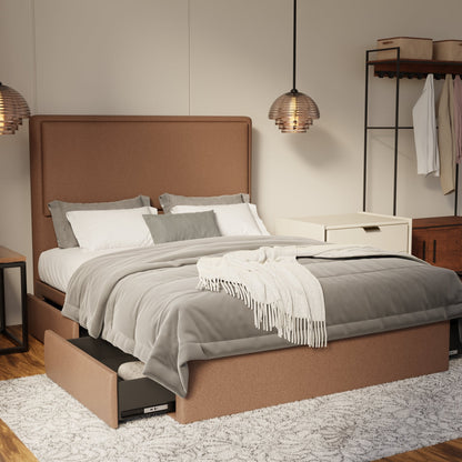 Shiro Fabric Drawer Bed Frame (Water Repellent & Pet friendly) by Somnuz