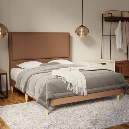 Shiro Fabric Bed Frame (Water Repellent & Pet friendly) by Somnuz