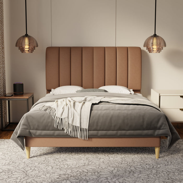 Trevino Fabric Bed Frame (Water Repellent & Pet friendly) by Somnuz