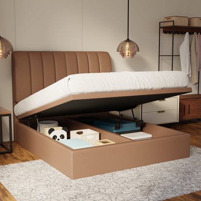 Trevino Fabric Storage Bed Frame (Water Repellent & Pet Friendly) by Somnuz