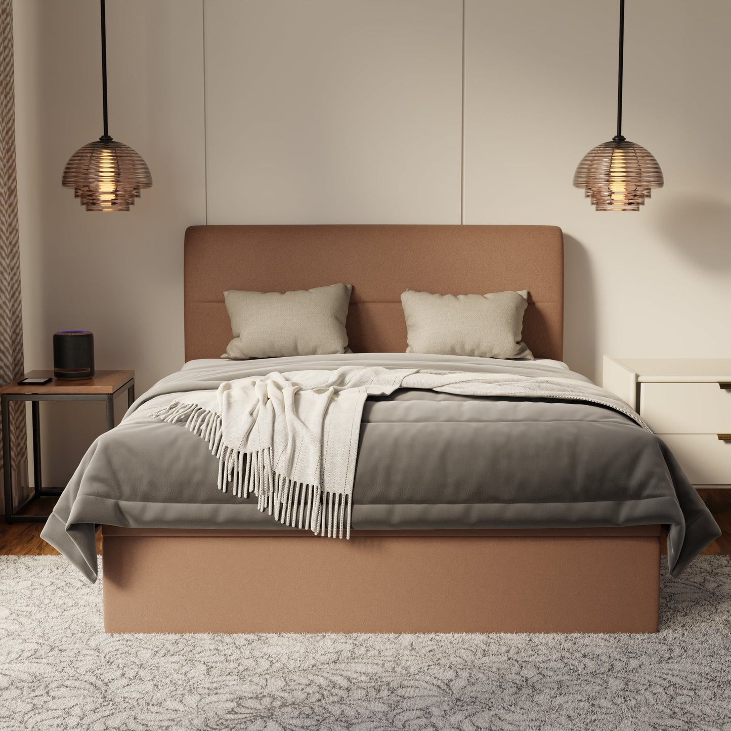 Lysara Fabric Storage Bed Frame (Water Repellent & Pet Friendly) by Somnuz