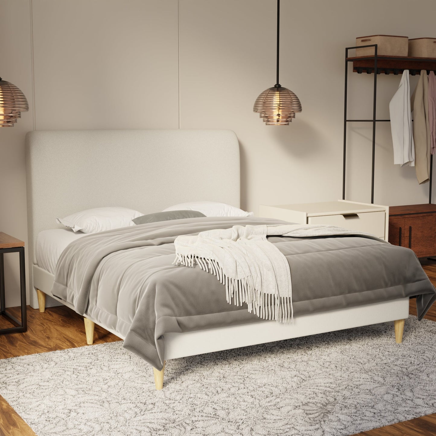 Vintaro Fabric Bed Frame (Water Repellent & Pet friendly) by Somnuz