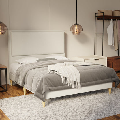 Shiro Fabric Bed Frame (Water Repellent & Pet friendly) by Somnuz