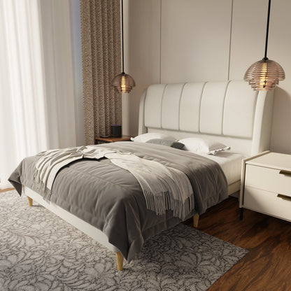 Brinley Fabric Bed Frame (Water Repellent & Pet friendly) by Somnuz