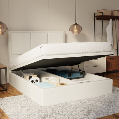 Velmira Fabric Storage Bed Frame (Water Repellent & Pet Friendly) by Somnuz