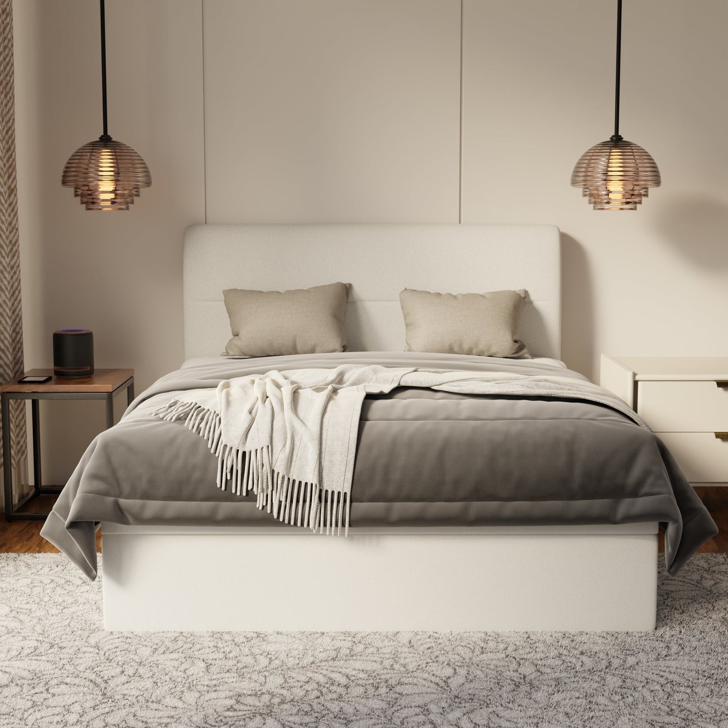 Lysara Fabric Storage Bed Frame (Water Repellent & Pet Friendly) by Somnuz