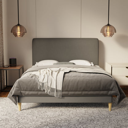 Vintaro Fabric Bed Frame (Water Repellent & Pet friendly) by Somnuz