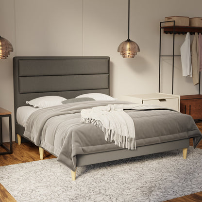 Zorvain Fabric Bed Frame (Water Repellent & Pet friendly) by Somnuz