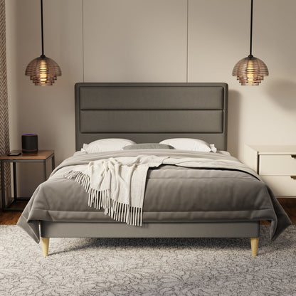 Zorvain Fabric Bed Frame (Water Repellent & Pet friendly) by Somnuz
