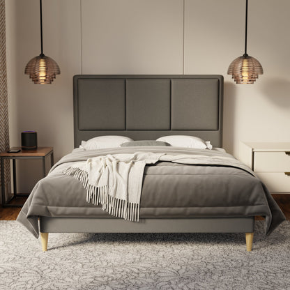 Velmira Fabric Bed Frame (Water Repellent & Pet friendly) by Somnuz