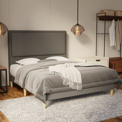 Shiro Fabric Bed Frame (Water Repellent & Pet friendly) by Somnuz