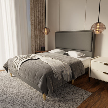 Shiro Fabric Bed Frame (Water Repellent & Pet friendly) by Somnuz