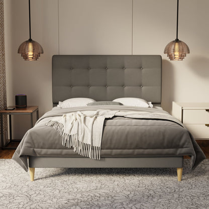 Endora Fabric Bed Frame (Water Repellent & Pet friendly) by Somnuz