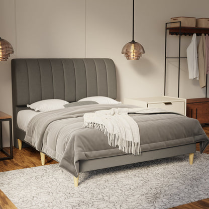 Kuro Fabric Bed Frame (Water Repellent & Pet friendly) by Somnuz