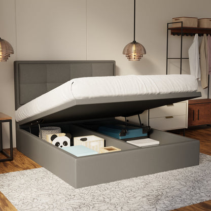 Solvane Fabric Storage Bed Frame (Water Repellent & Pet Friendly) by Somnuz