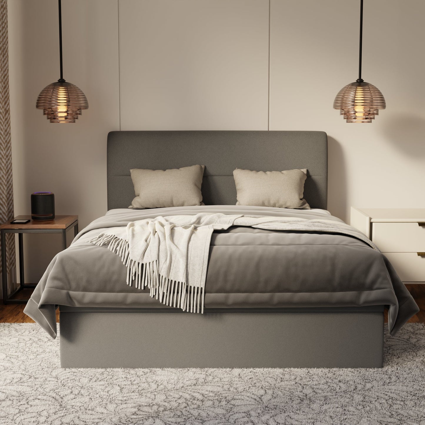 Lysara Fabric Storage Bed Frame (Water Repellent & Pet Friendly) by Somnuz