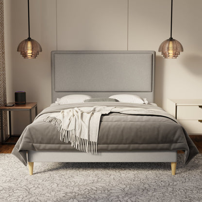 Shiro Fabric Bed Frame (Water Repellent & Pet friendly) by Somnuz