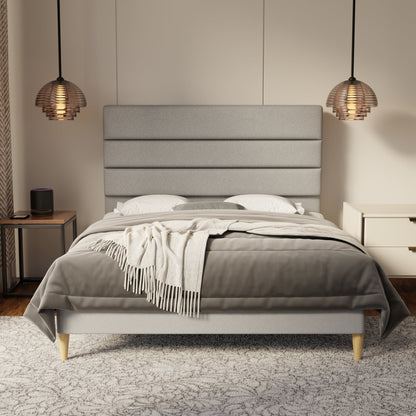 Corlune Fabric Bed Frame (Water Repellent & Pet friendly) by Somnuz