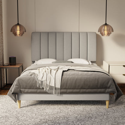 Trevino Fabric Bed Frame (Water Repellent & Pet friendly) by Somnuz