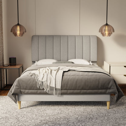 Kuro Fabric Bed Frame (Water Repellent & Pet friendly) by Somnuz