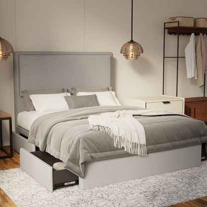 Shiro Fabric Drawer Bed Frame (Water Repellent & Pet friendly) by Somnuz