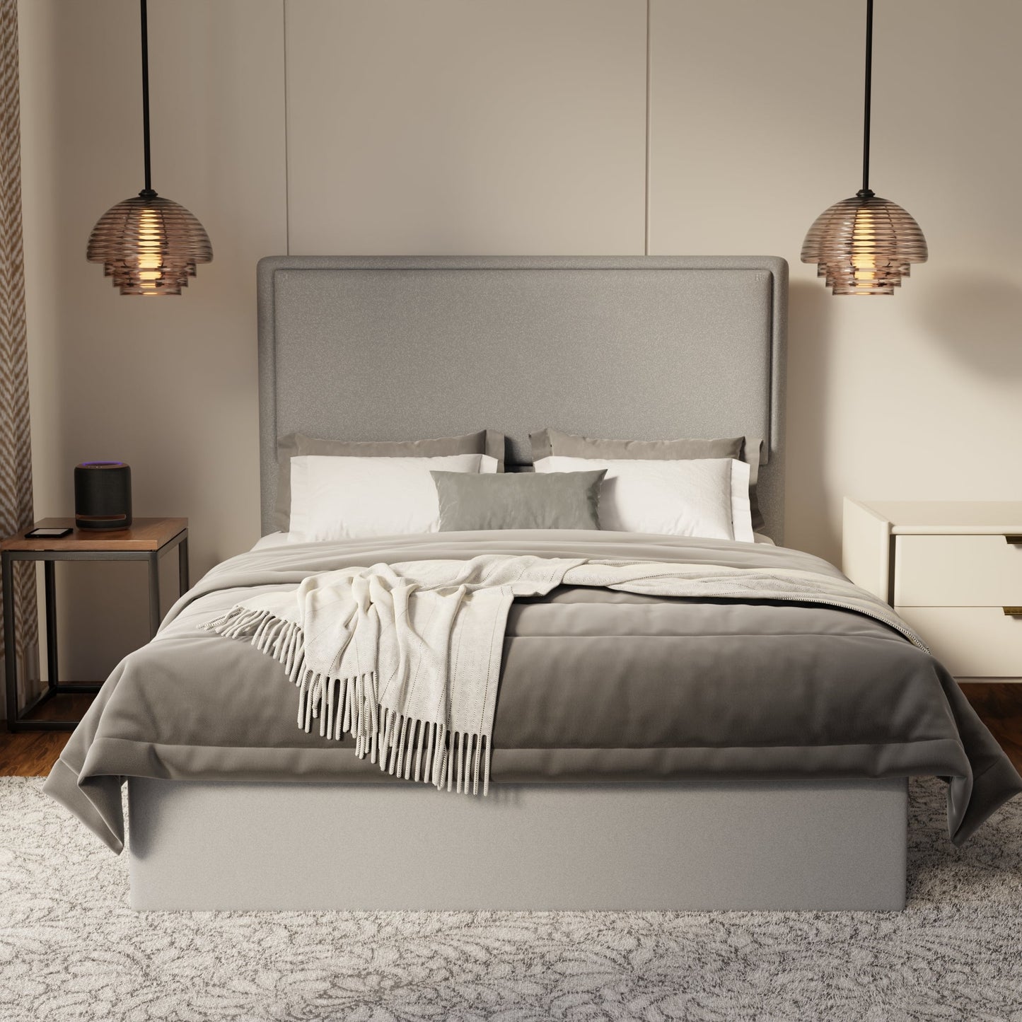 Shiro Fabric Drawer Bed Frame (Water Repellent & Pet friendly) by Somnuz