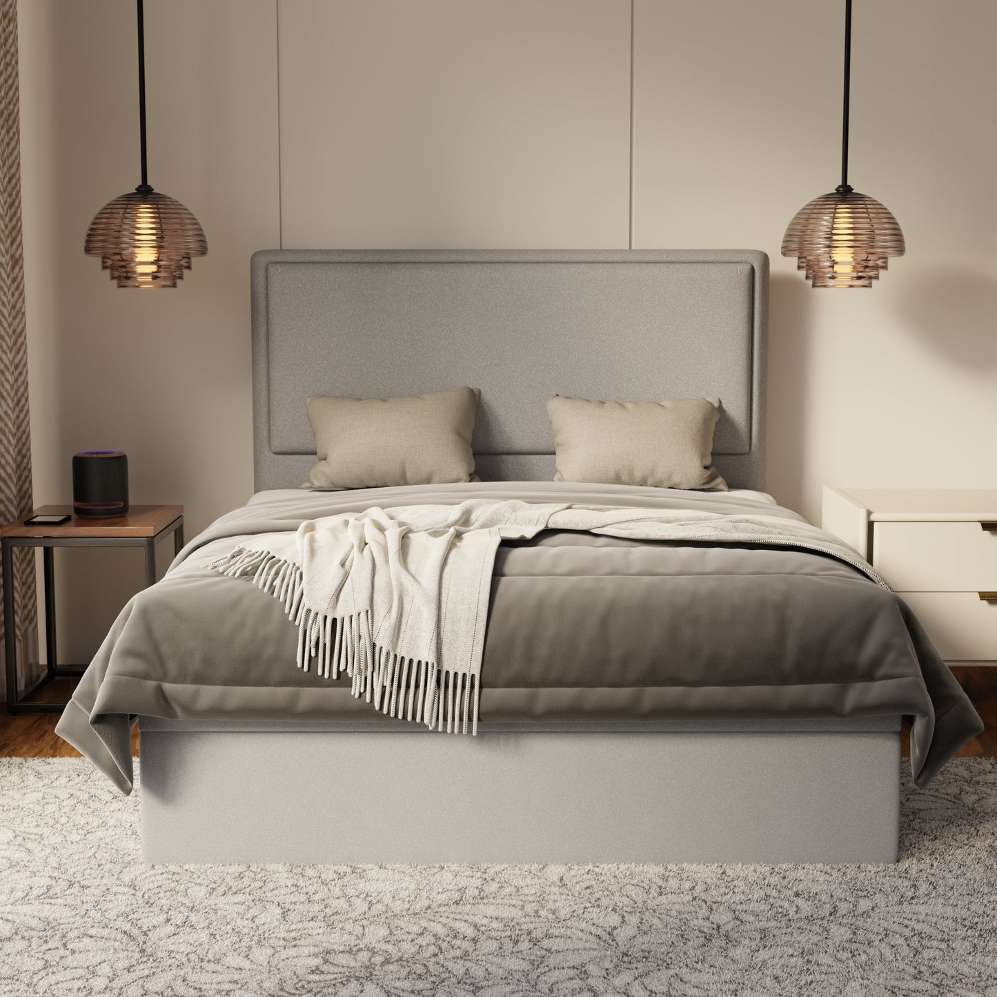 Shiro Fabric Storage Bed Frame (Water Repellent & Pet Friendly) by Somnuz
