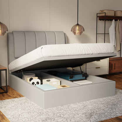 Asteron Fabric Storage Bed Frame (Water Repellent & Pet Friendly) by Somnuz