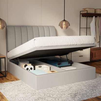 Trevino Fabric Storage Bed Frame (Water Repellent & Pet Friendly) by Somnuz