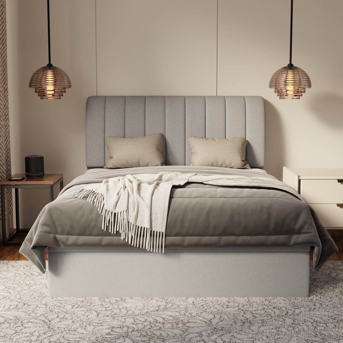Kuro Fabric Storage Bed Frame (Water Repellent & Pet Friendly) by Somnuz