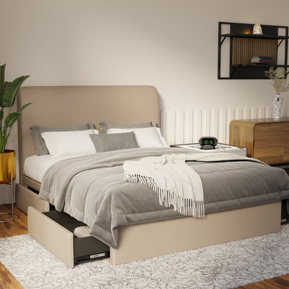 Vintaro Faux Leather Drawer Bed Frame (Pet Friendly) by Somnuz