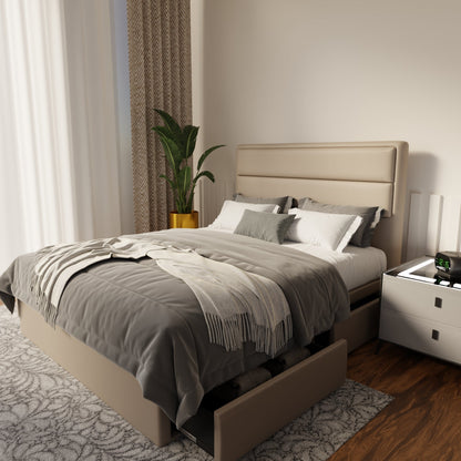 Zorvain Faux Leather Drawer Bed Frame (Pet Friendly) by Somnuz