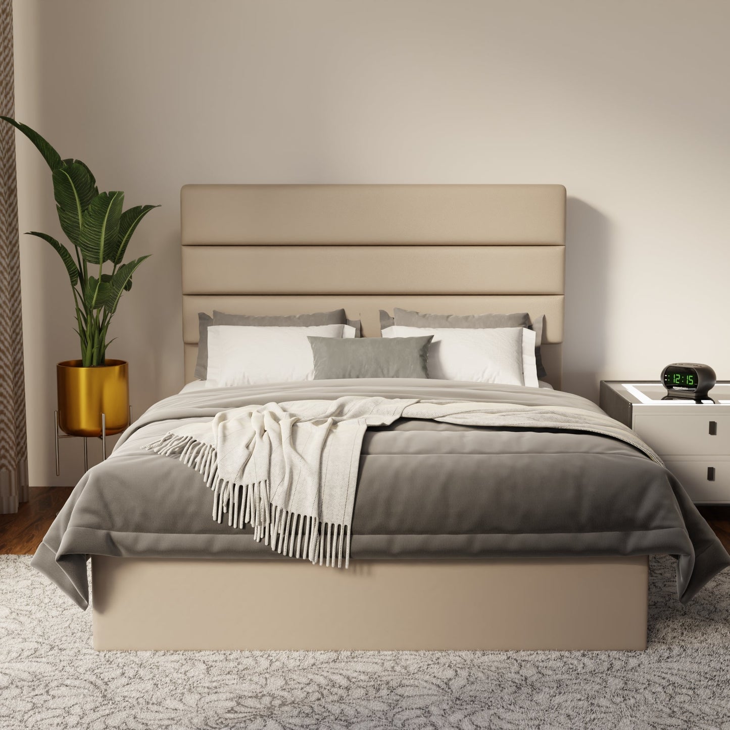 Corlune Faux Leather Drawer Bed Frame (Pet Friendly) by Somnuz
