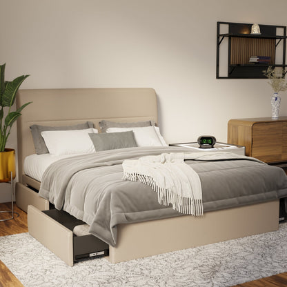 Lysara Faux Leather Drawer Bed Frame (Pet Friendly) by Somnuz