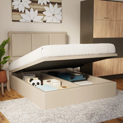 Velmira Faux Leather Storage Bed Frame (Pet Friendly) by Somnuz