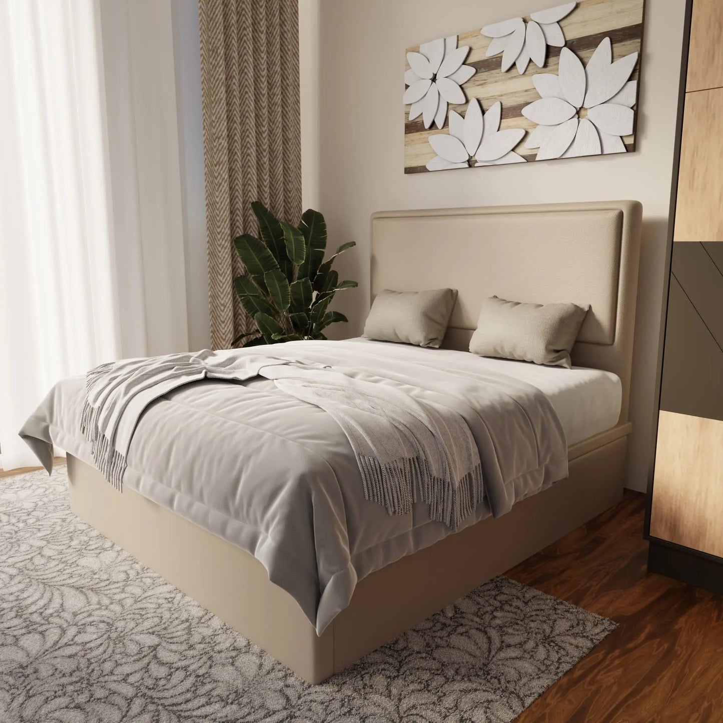 Shiro Faux Leather Storage Bed Frame (Pet Friendly) by Somnuz