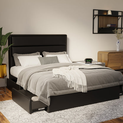 Zorvain Faux Leather Drawer Bed Frame (Pet Friendly) by Somnuz