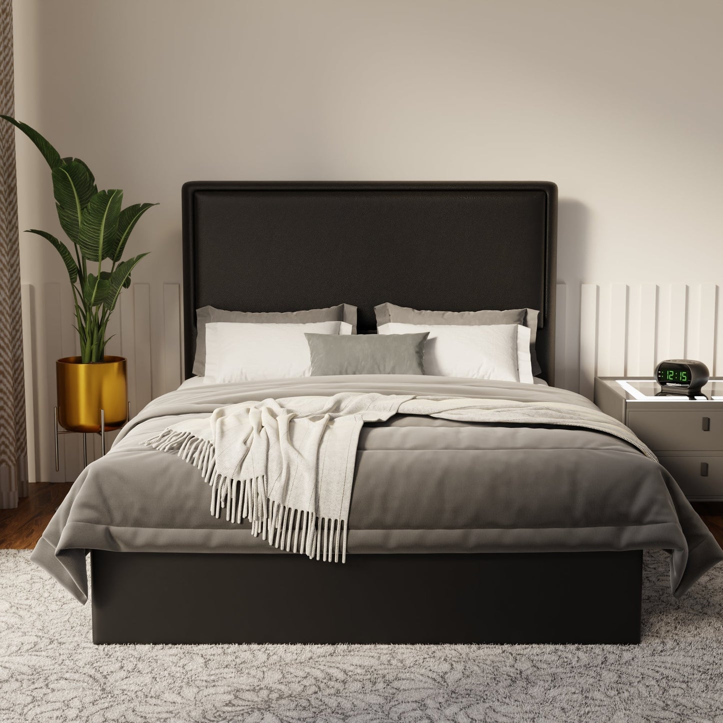 Shiro Faux Leather Drawer Bed Frame (Pet Friendly) by Somnuz