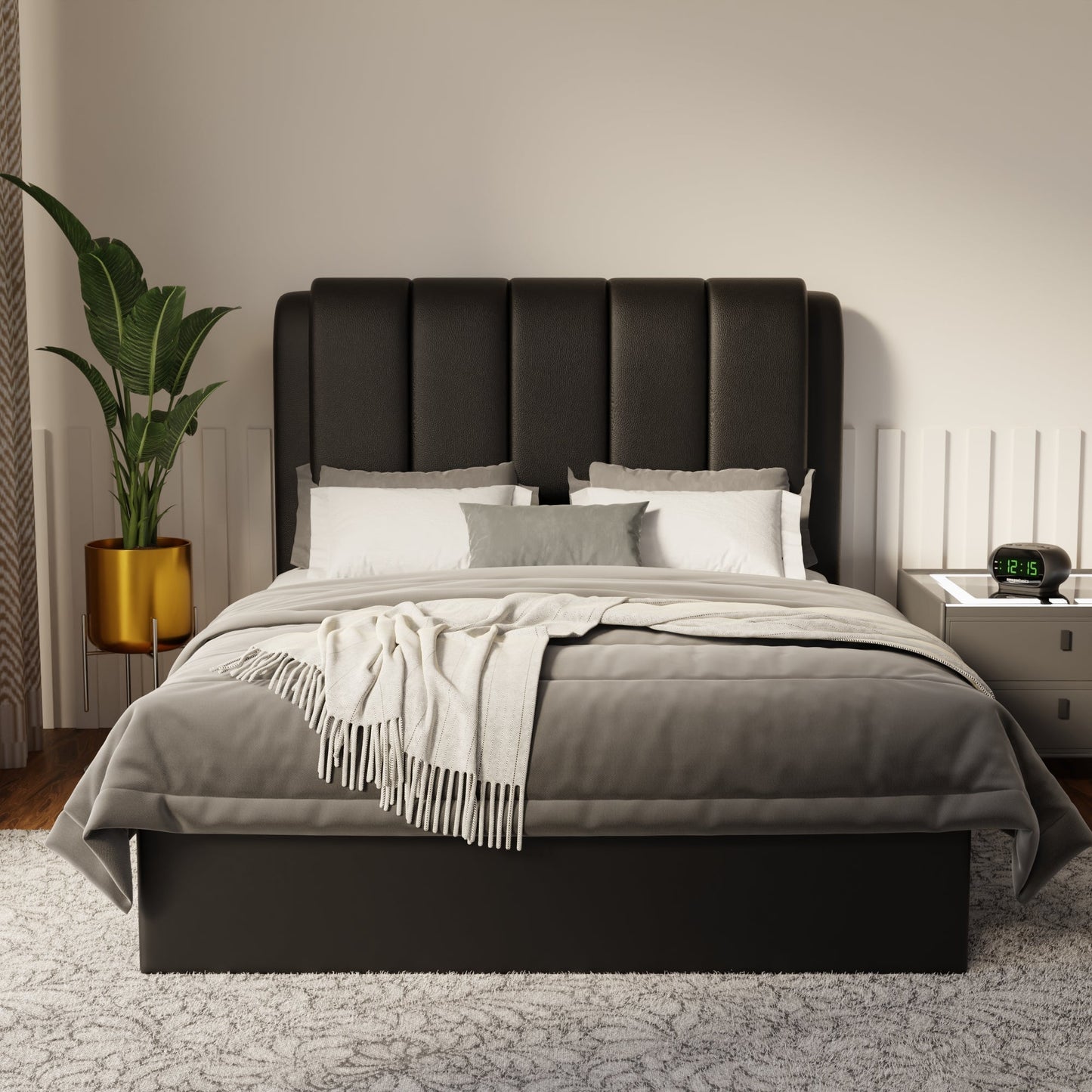 Asteron Faux Leather Drawer Bed Frame (Pet Friendly) by Somnuz
