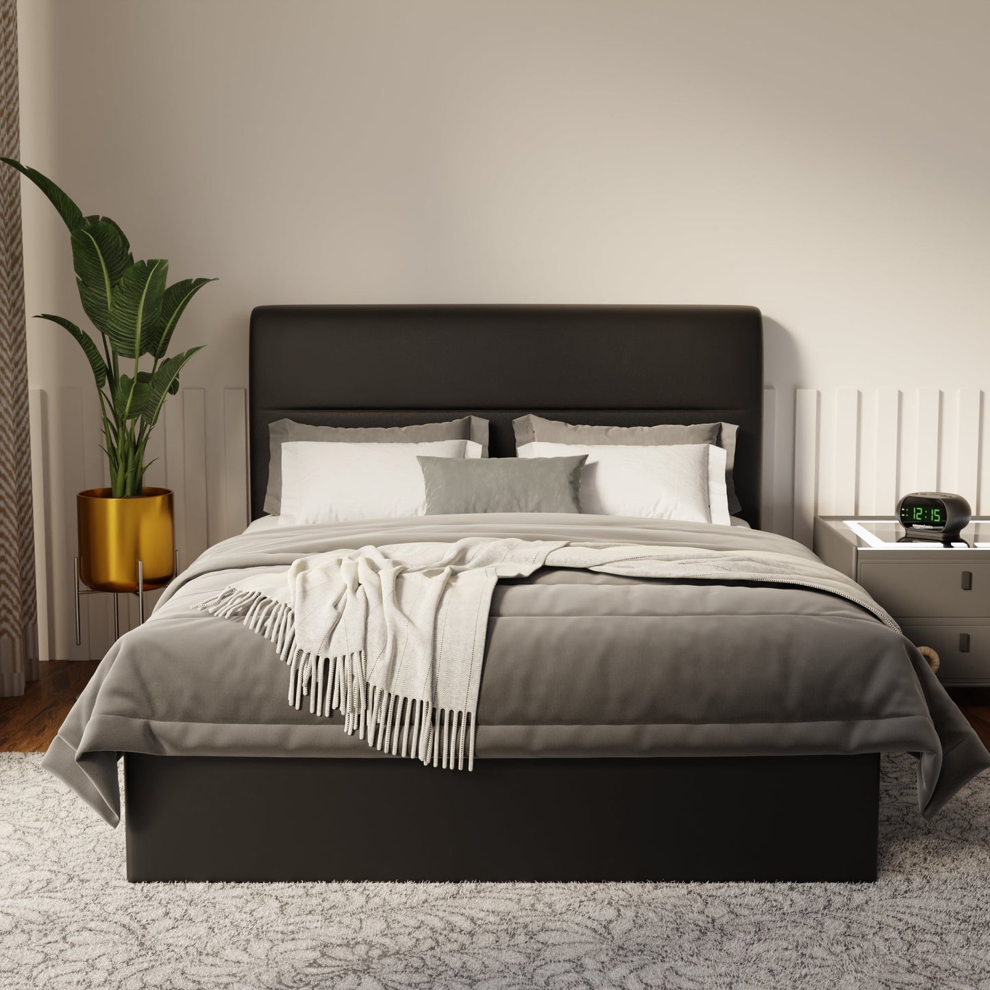 Lysara Faux Leather Drawer Bed Frame (Pet Friendly) by Somnuz
