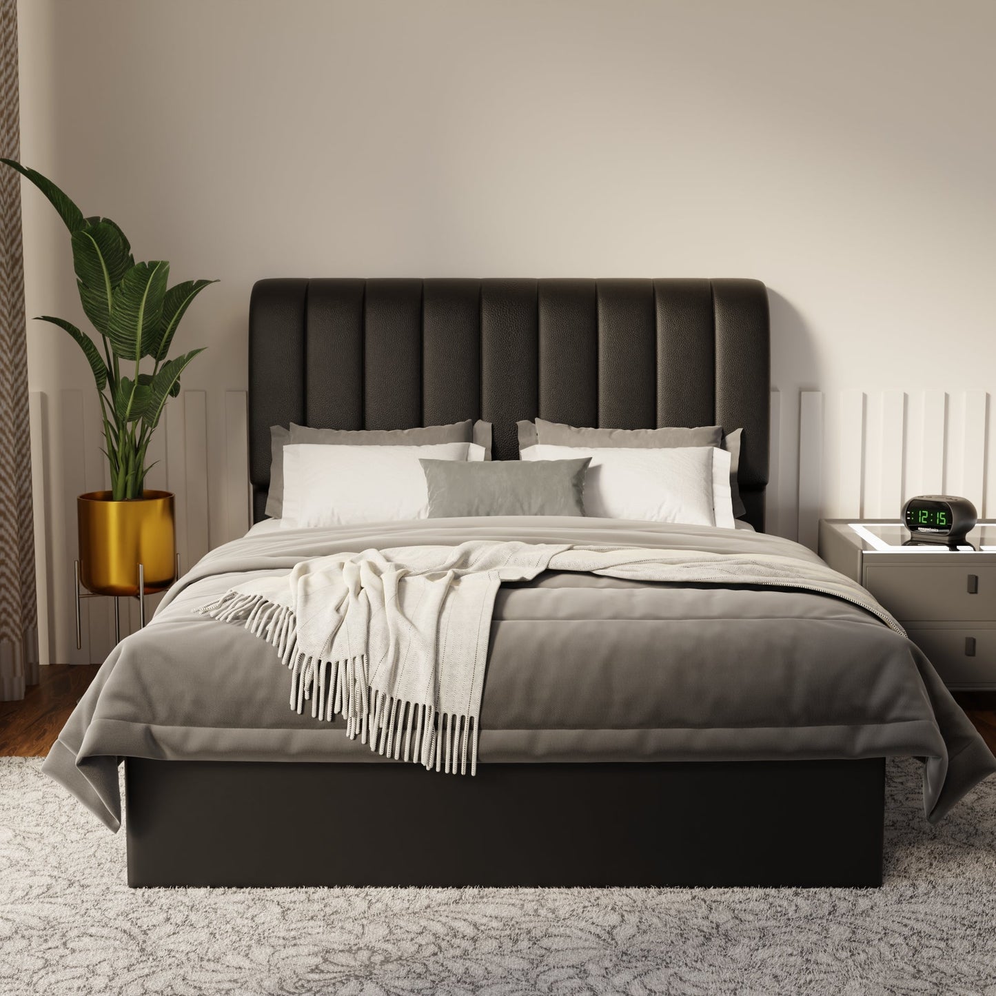 Kuro Faux Leather Drawer Bed Frame (Pet Friendly) by Somnuz