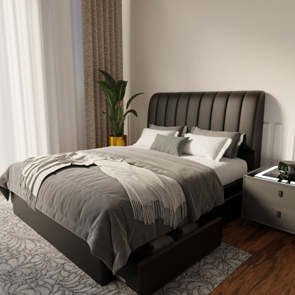 Kuro Faux Leather Drawer Bed Frame (Pet Friendly) by Somnuz