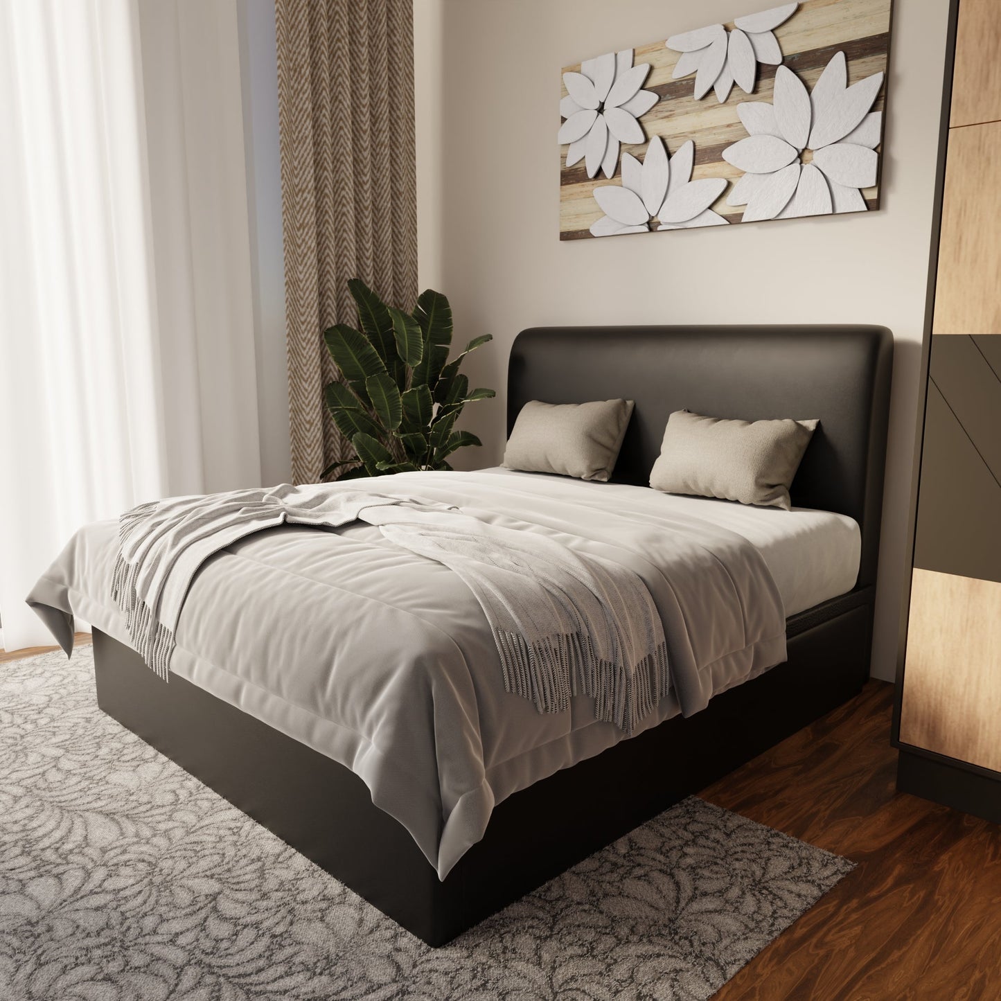 Vintaro Faux Leather Storage Bed Frame (Pet Friendly) by Somnuz