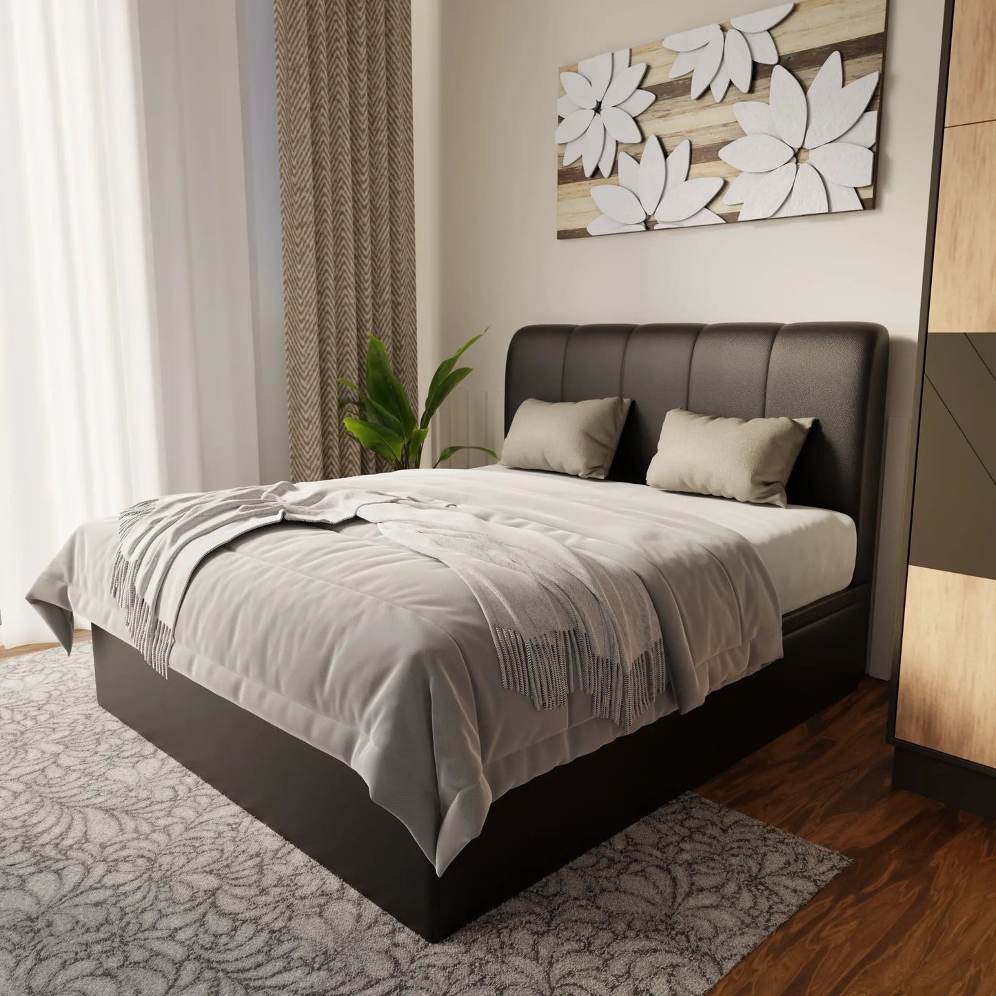 Caldrin Faux Leather Storage Bed Frame (Pet Friendly) by Somnuz
