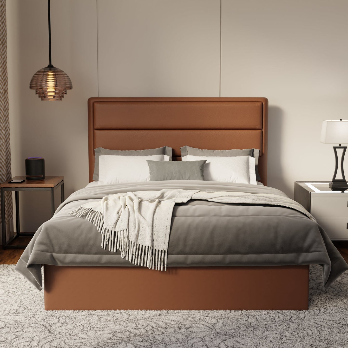 Zorvain Faux Leather Drawer Bed Frame (Pet Friendly) by Somnuz