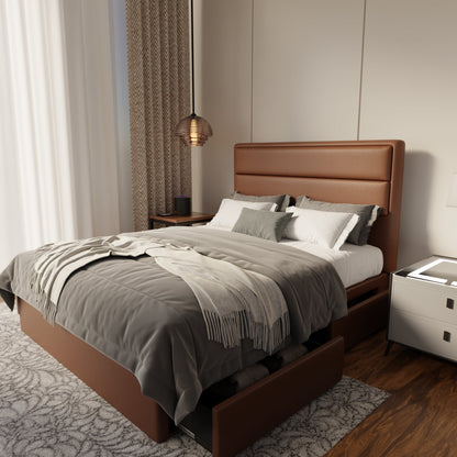 Zorvain Faux Leather Drawer Bed Frame (Pet Friendly) by Somnuz
