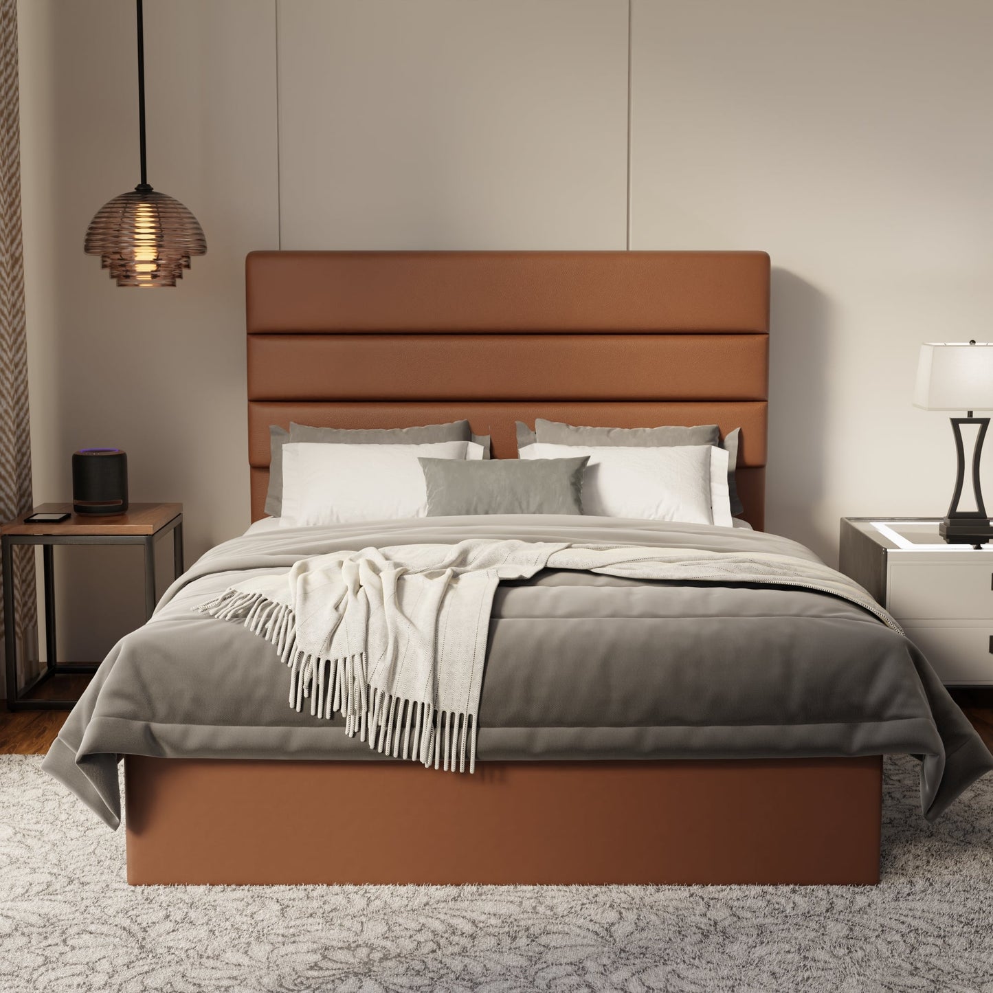Corlune Faux Leather Drawer Bed Frame (Pet Friendly) by Somnuz