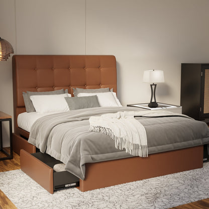 Endora Faux Leather Drawer Bed Frame (Pet Friendly) by Somnuz